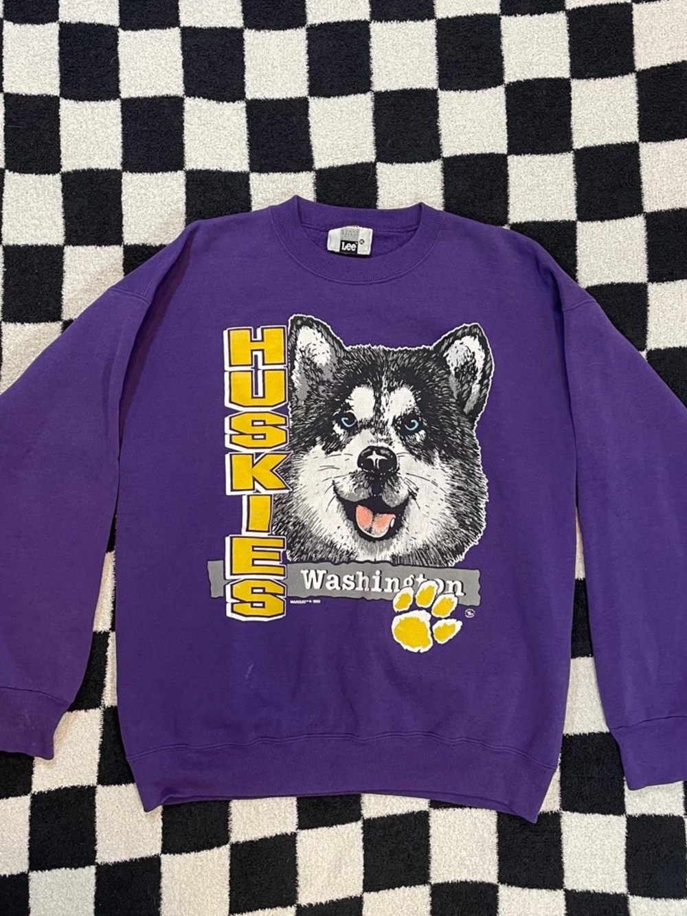 Vintage 1992 Washington huskies purple crewneck sweater size xl